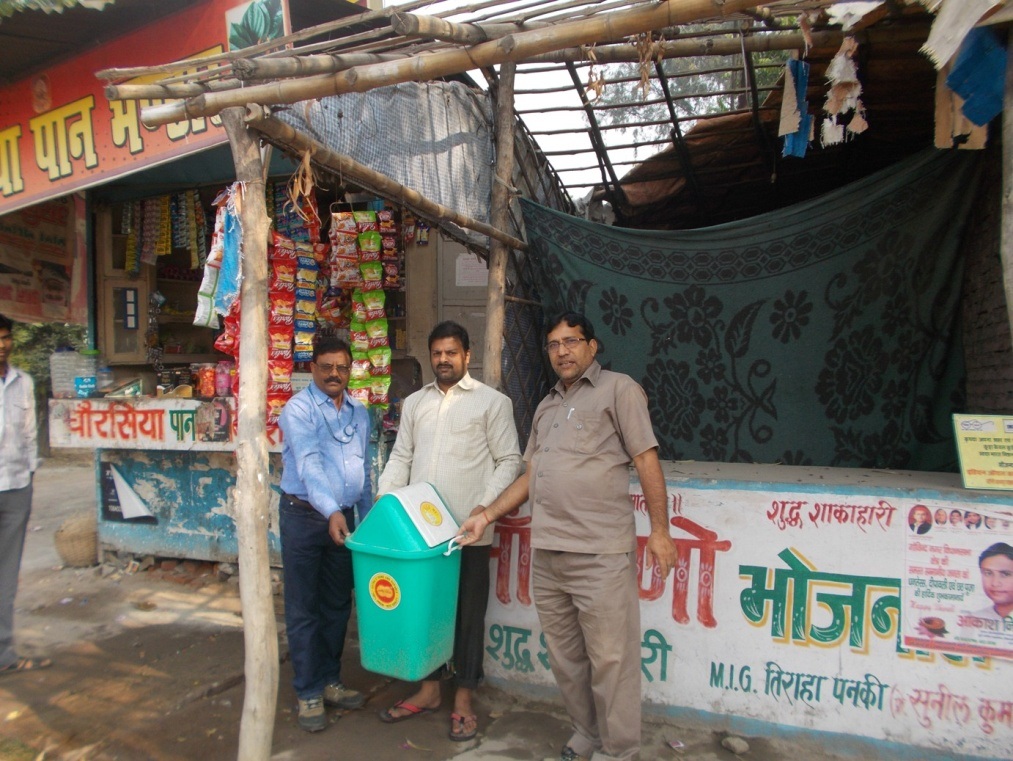 Dust bin handed over to shopkeepers- Nov 15 Dust bin handed over to shopkeepers- Nov 15